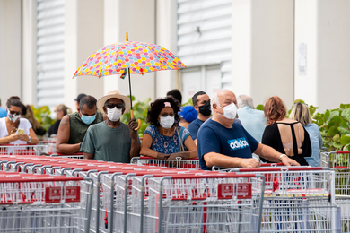 people in masks