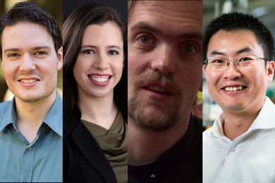 Portrait photos of the four 2021 DOE Award winners