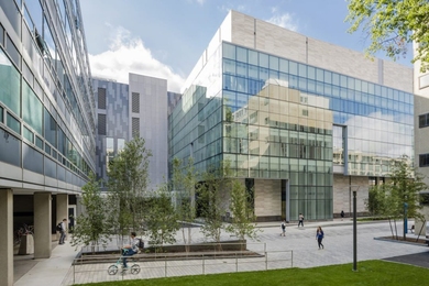 Exterior photo of MIT.nano from the northeast