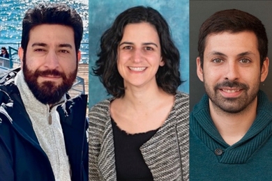 Side by side headshots of Luis Antonio Benítez, Carolina Cuesta-Lazaro, and Fernando Romero López