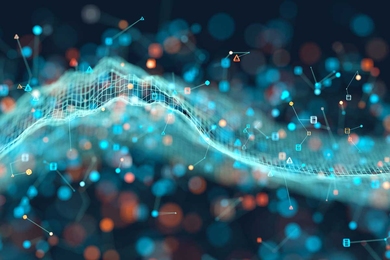 Stylized data wave