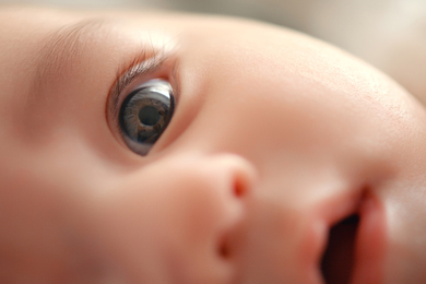A staring baby